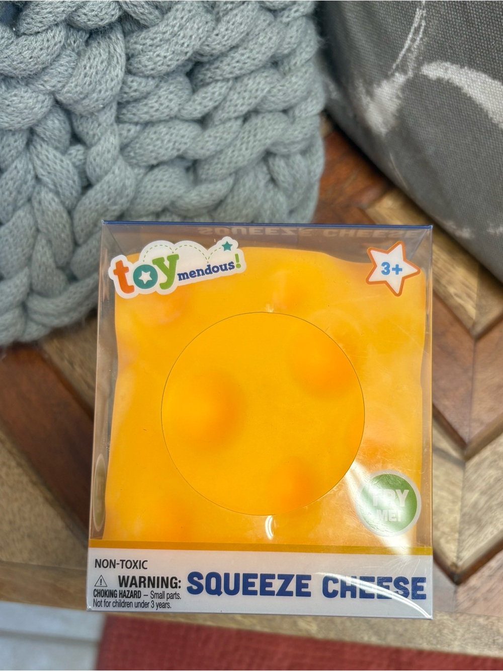 Squeeze Cheese Sensory Toy - Yellow